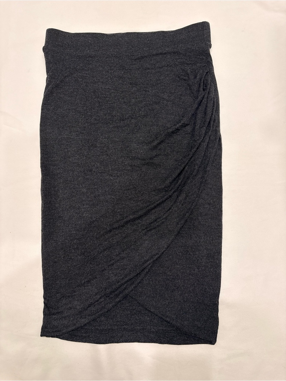 ZARA Trafaluc Heather Gray Asymmetrical Midi Skirt Size S